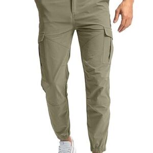 Men's Pinkbomb Green (sage) Flexible Hiking Cargo Pants Size M
